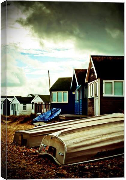 Hengistbury Head Beach Huts Bournemouth Dorset Canvas Print by Andy Evans Photos