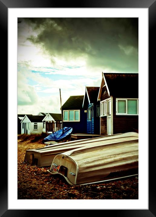 Hengistbury Head Beach Huts Bournemouth Dorset Framed Mounted Print by Andy Evans Photos