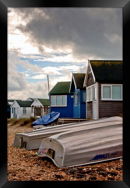 Beach huts Hengistbury Head Bournemouth Dorset Framed Print by Andy Evans Photos