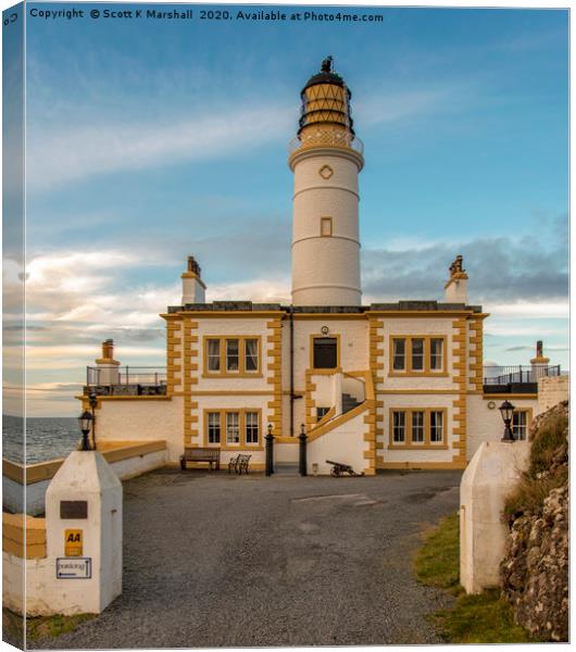 Coreswall Lighthouse Approach  Canvas Print by Scott K Marshall