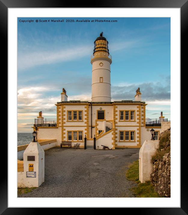 Coreswall Lighthouse Approach  Framed Mounted Print by Scott K Marshall
