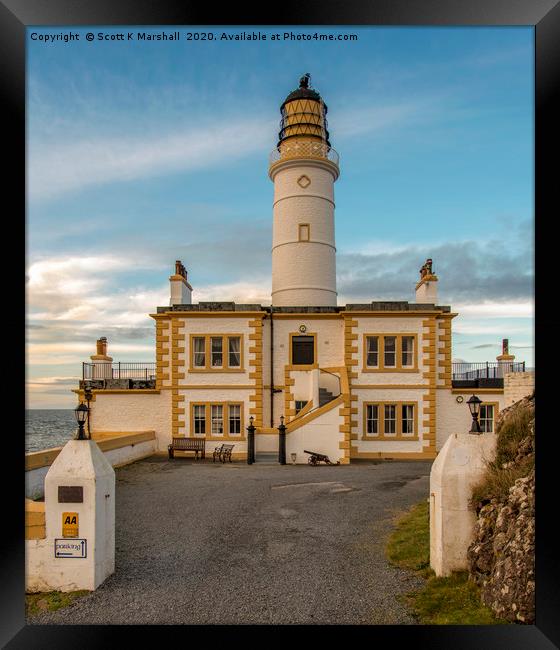 Coreswall Lighthouse Approach  Framed Print by Scott K Marshall