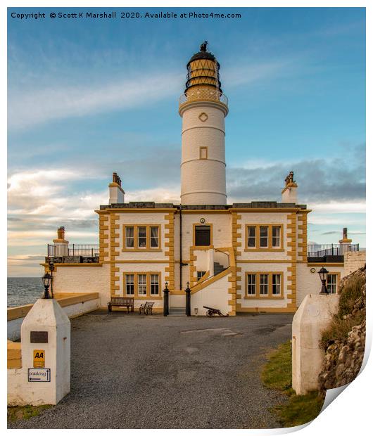 Coreswall Lighthouse Approach  Print by Scott K Marshall