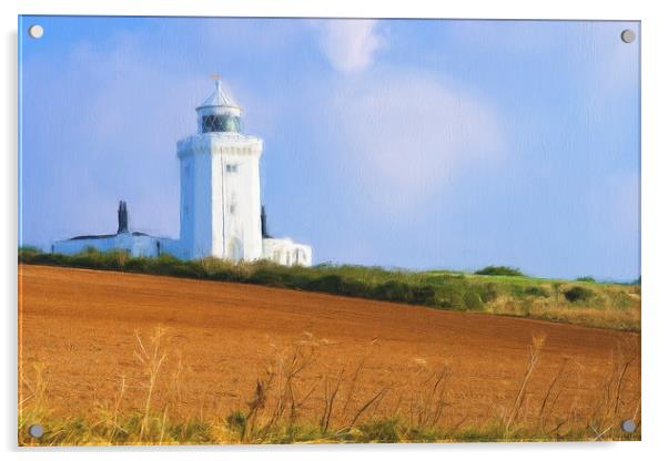 South Foreland Lighthouse Dover Acrylic by Robert Deering