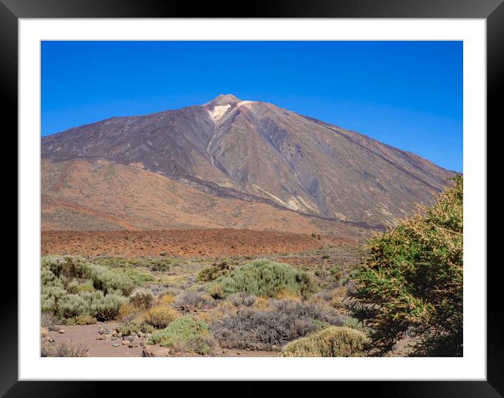 View of Mount Teide, Tenerife Framed Mounted Print by Angela Cottingham
