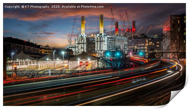 Vibrant London Nightscape Print by K7 Photography