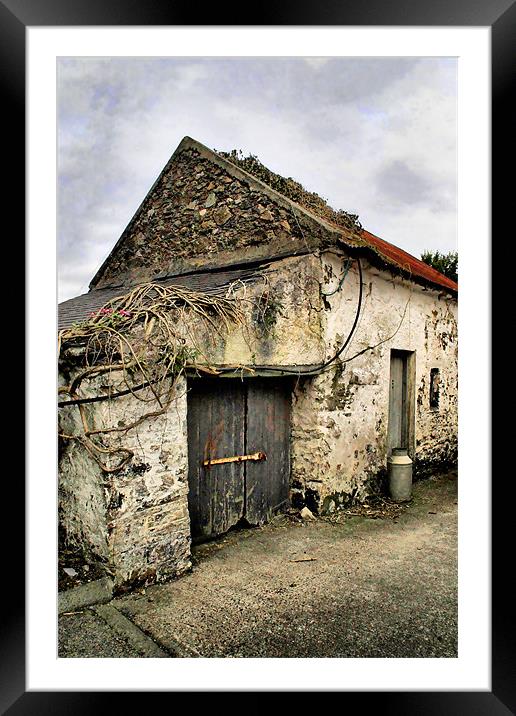 Old Garage Framed Mounted Print by Brian Beckett
