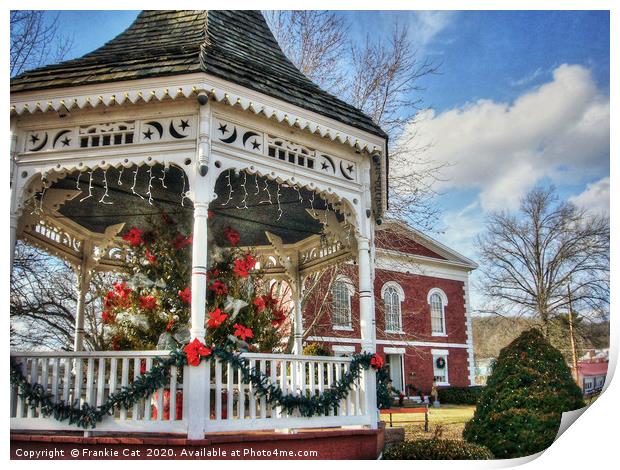 Iron County Courthouse and Gazebo Print by Frankie Cat