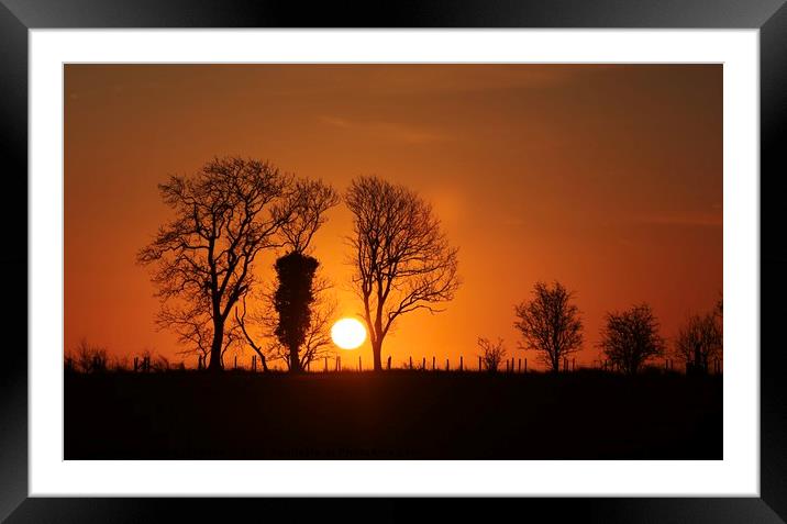 Cotswold Sunrise Framed Mounted Print by Simon Johnson