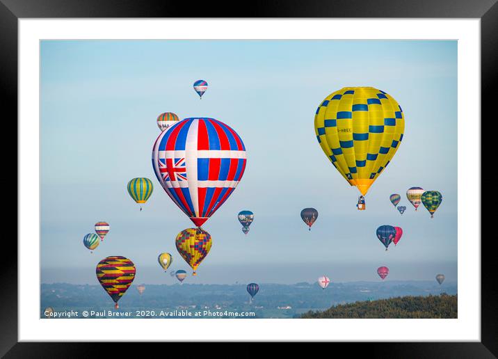 Balloons Framed Mounted Print by Paul Brewer