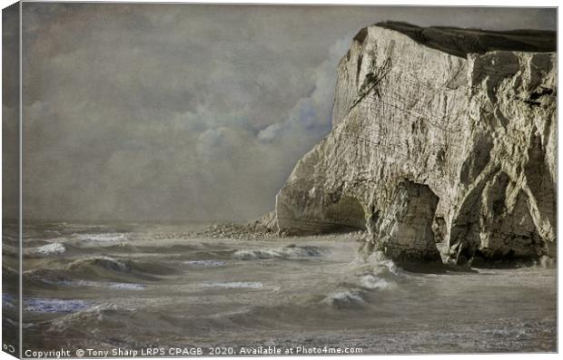 SEAFORD HEAD REWORKED Canvas Print by Tony Sharp LRPS CPAGB