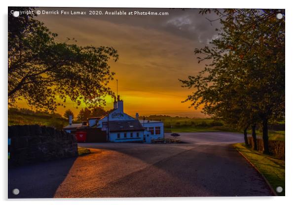 The Church Inn at Birtle Acrylic by Derrick Fox Lomax