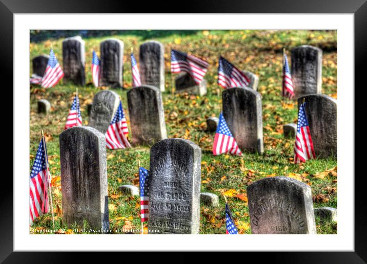 American Civil War Graves Framed Mounted Print by David Pyatt