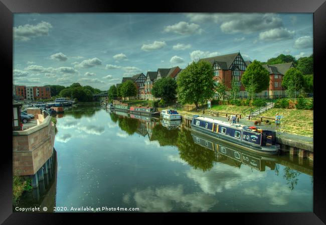 River Weaver at Northwich Framed Print by Rob Hawkins