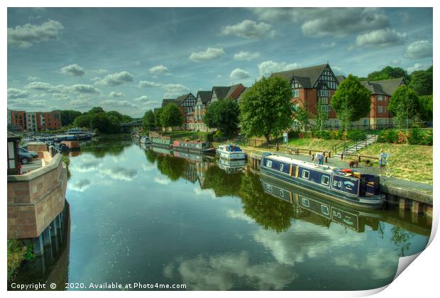 River Weaver at Northwich Print by Rob Hawkins