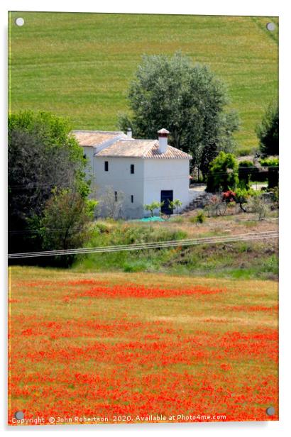 Poppies, Andalucia, Spain                          Acrylic by John Robertson