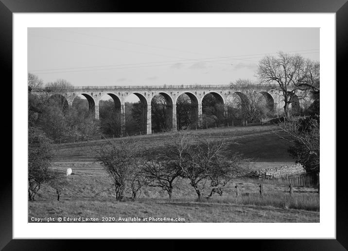 Fantastic Old Railway Viaduct in Langdale Framed Mounted Print by Edward Laxton
