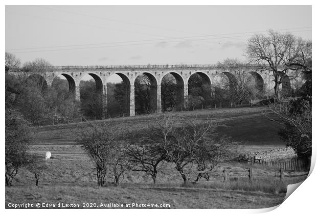 Fantastic Old Railway Viaduct in Langdale Print by Edward Laxton