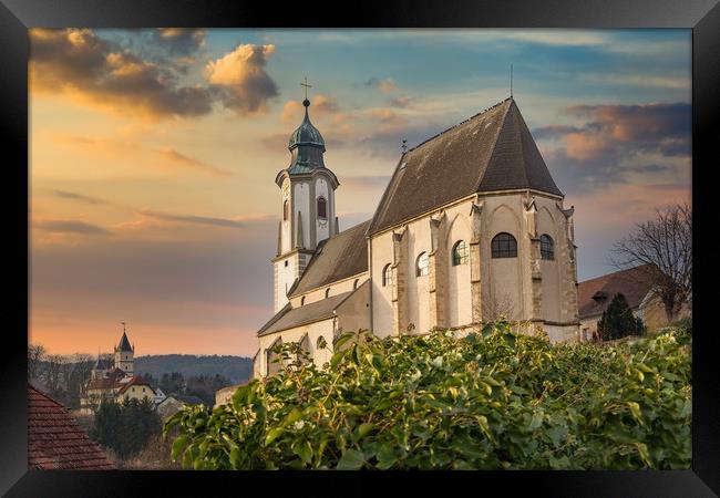 Old church in village of Emmersdorf at the beginni Framed Print by Sergey Fedoskin