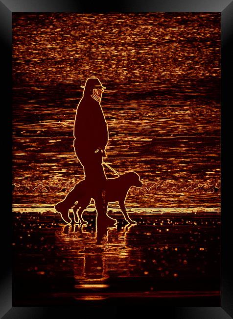 Walking the Dog  Framed Print by Jon Fixter