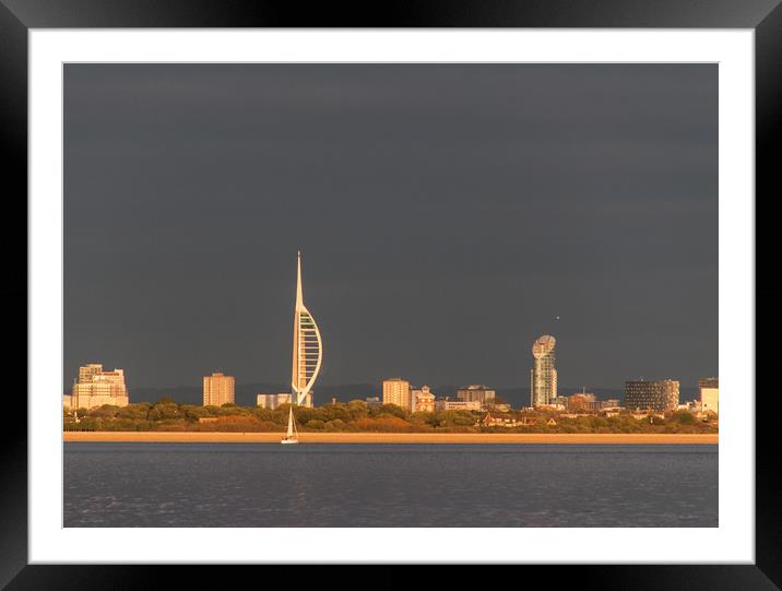Portsmouth sunset Framed Mounted Print by Alf Damp