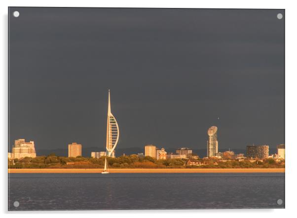 Portsmouth sunset Acrylic by Alf Damp