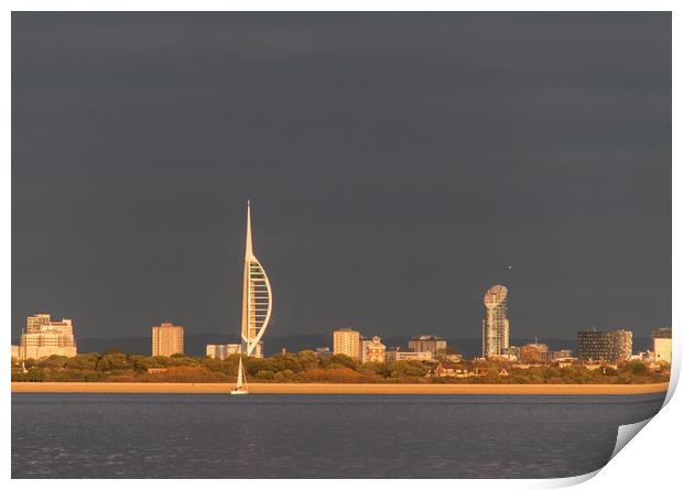 Portsmouth sunset Print by Alf Damp