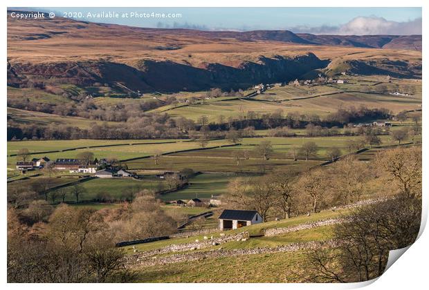 Over to Holwick, Teesdale Print by Richard Laidler