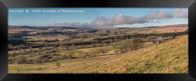 Ettersgill and Upper Teesdale Panorama Framed Print by Richard Laidler
