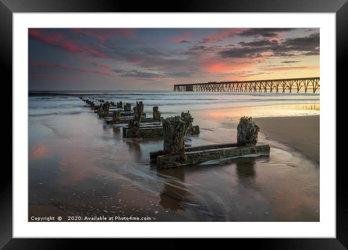 Steetley Pier sunrise Framed Mounted Print by Phil Reay