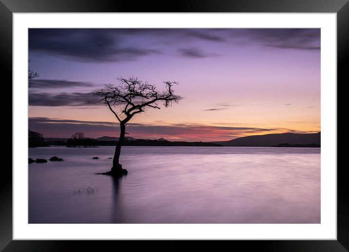 Sunset at Milarrochy Bay, Loch Lomond, Scotland Framed Mounted Print by George Robertson
