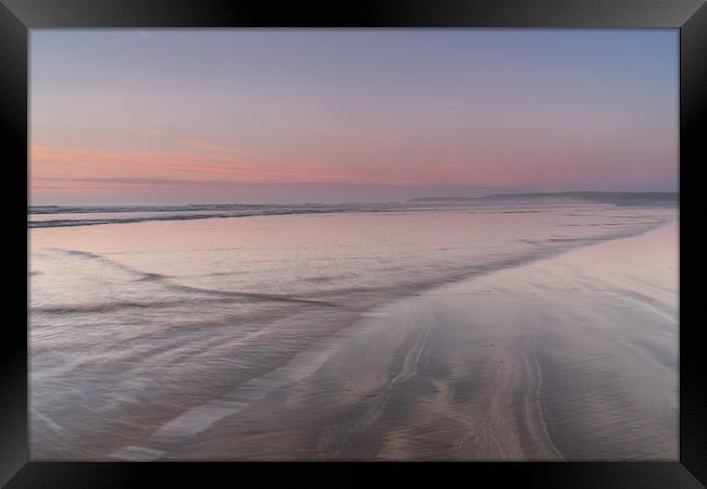 Pastel sunset beach Framed Print by Tony Twyman