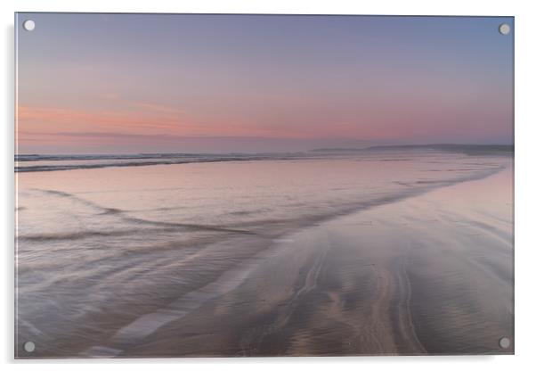 Pastel sunset beach Acrylic by Tony Twyman