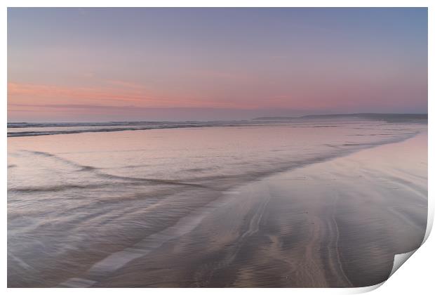 Pastel sunset beach Print by Tony Twyman