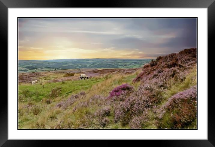"Pastel Moors" Framed Mounted Print by ROS RIDLEY