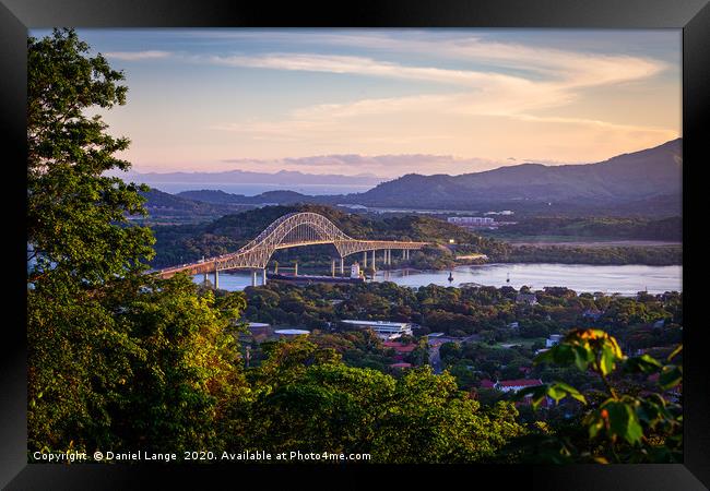 Container ship passing through Panama canal  Framed Print by Daniel Lange