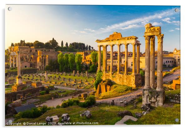 The Forum Romanum at sunrise Acrylic by Daniel Lange