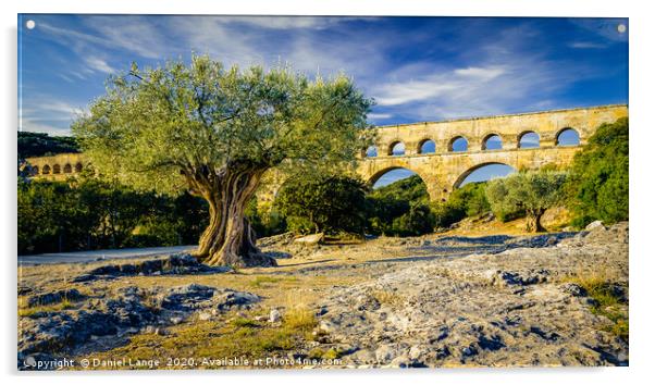 The Pont du Gard in France Acrylic by Daniel Lange