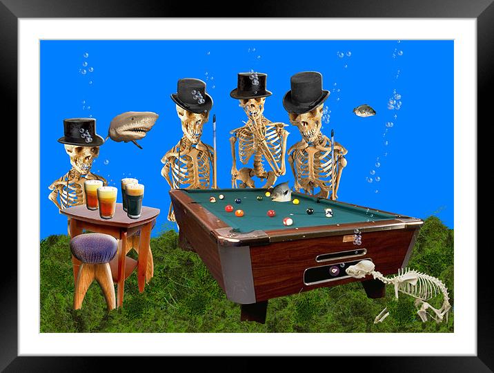 FUNNY POOL Framed Mounted Print by david hotchkiss