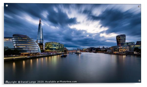 Storm over London Acrylic by Daniel Lange