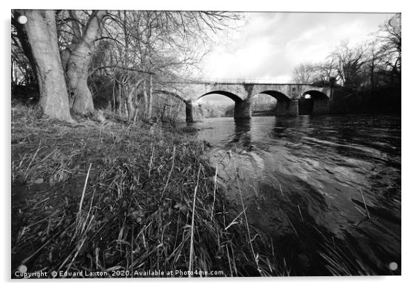 Winston Railway Bridge in Monochrome Acrylic by Edward Laxton