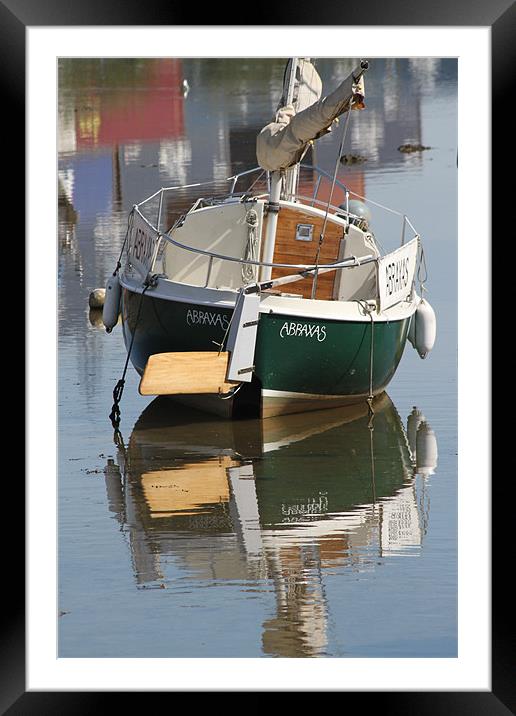 Little Green Boat Framed Mounted Print by Samantha Higgs