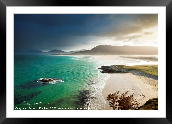 Seilebost, Isle of Harris, Scotland  Framed Mounted Print by Justin Foulkes