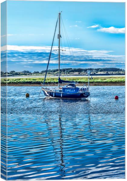 Sailing Boat Irvine Canvas Print by Valerie Paterson