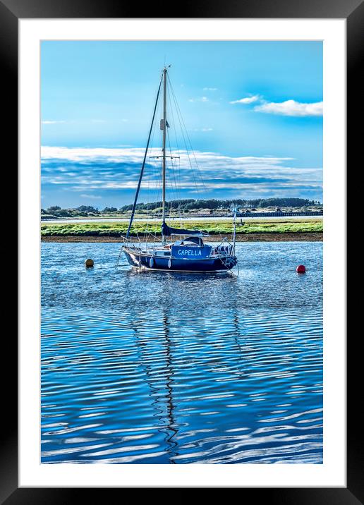 Sailing Boat Irvine Framed Mounted Print by Valerie Paterson