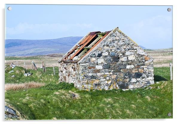 Building, Byre, Barn, Abandoned Acrylic by Hugh McKean