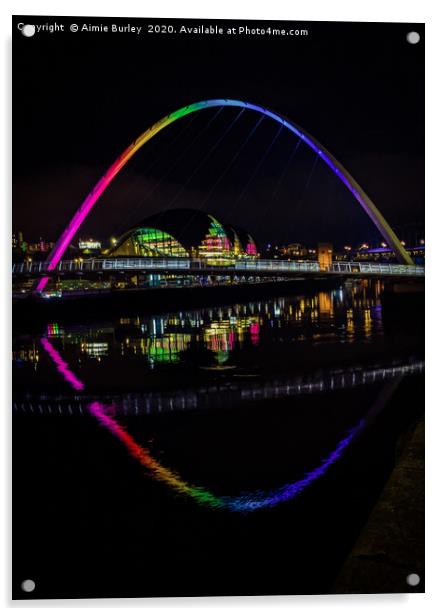 Gateshead Millennium Bridge Acrylic by Aimie Burley