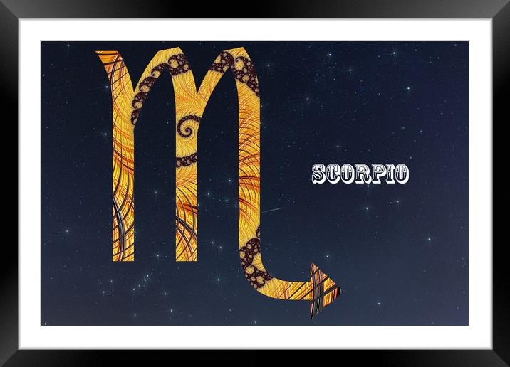 Scorpio Framed Mounted Print by Steve Purnell