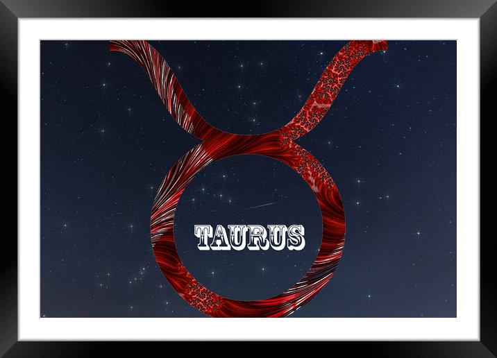Taurus Framed Mounted Print by Steve Purnell