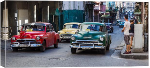 Red, yellow and green old timers Canvas Print by Jason Wells